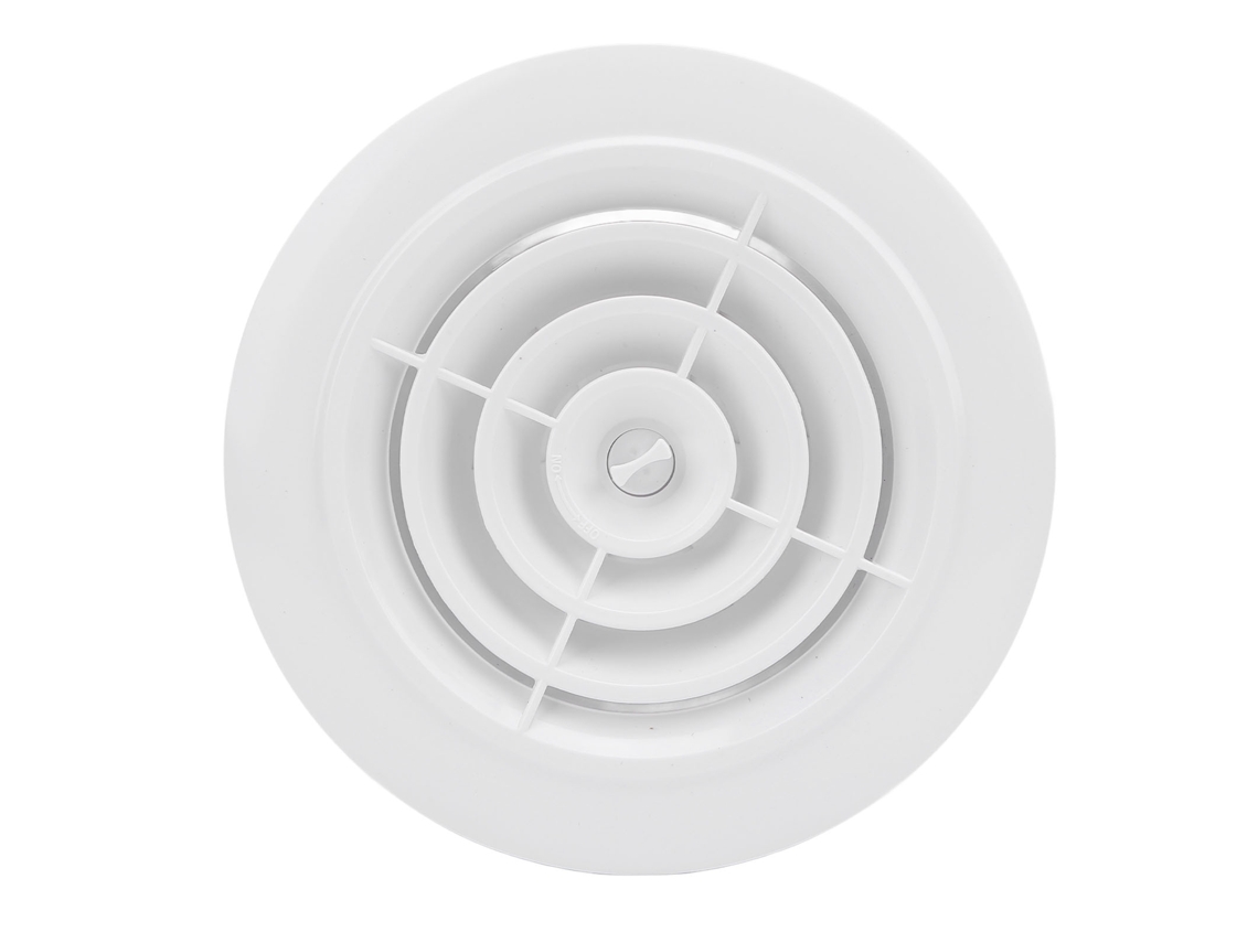 Cubierta redonda para aire acondicionado de 100 mm, para pared o techo, color blanco.