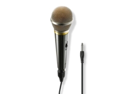 Micrófono dinámico vocal Hama Pro, cable de 6,35 mm, 3 m, interruptor de encendido/apagado