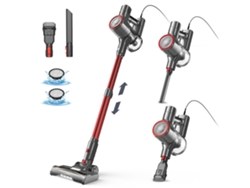 Aspirador con cable YISORA I8 23kPa 0.8L Depósito para el polvo Cable de 6m de largo 4 faros LED Autoportante Rojo