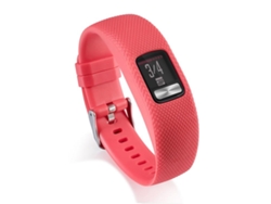 Bracelete Para Garmin Vivofit 4 - Silicone Esportivo - Fivela Prateada (tamanho G) Vermelho