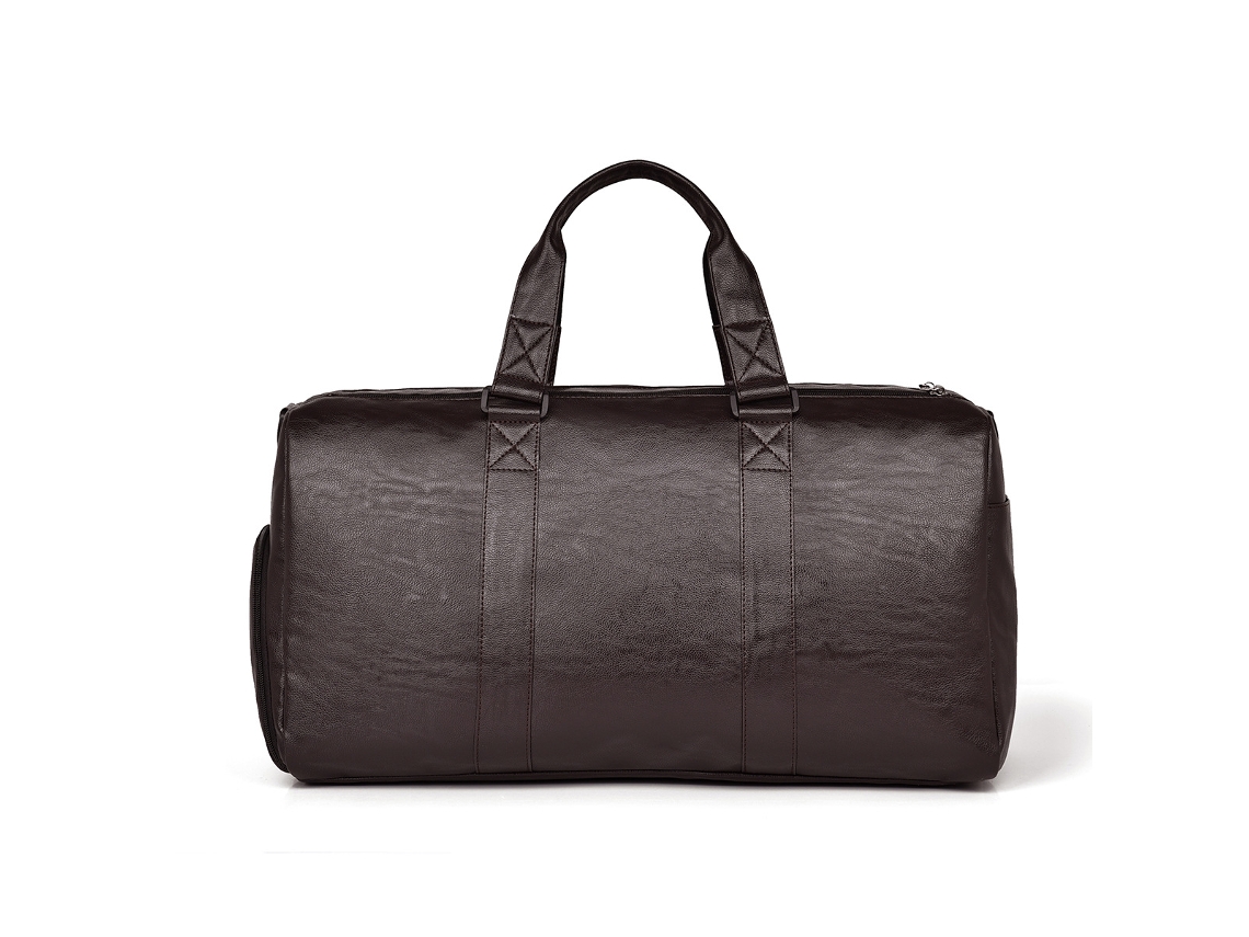 Bolsa de viaje informal (grande, marrón), con compartimentos para artículos secos y mojados, compartimento para zapatos, gran capacidad y resistente.