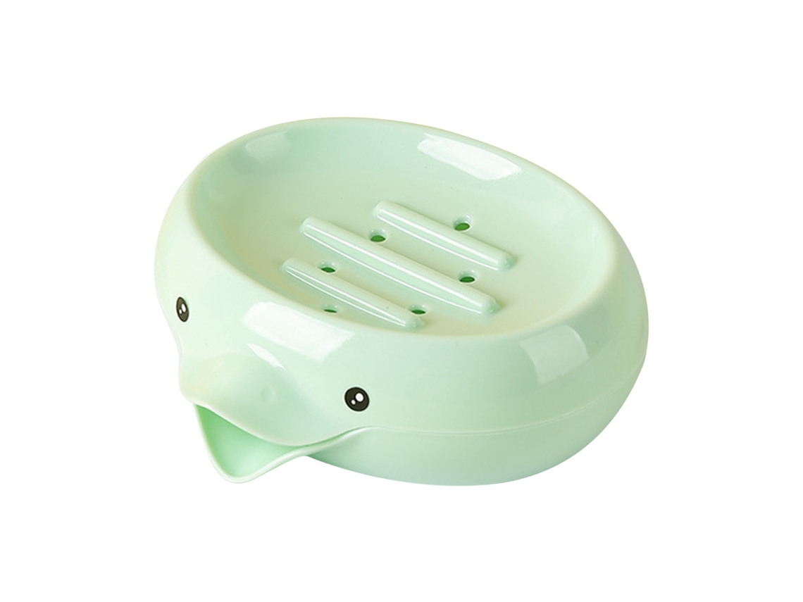 Jabonera Innovadora Con Forma De Pato En 3d Y Desagüe Para Baño - Verde Claro