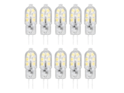 Bombillas LED BJ-10 regulables G4 con alta reproducción cromática, carcasa transparente, luz blanca de 12 V para iluminación de exteriores.