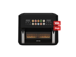 Freidora Evvo Tasty Fryer Advance Duo de 10 l, capacidad de 10 l, hasta 200 °C, 2900 W, panel táctil, cesta doble, resistencia doble