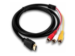 Cables convertidores de HDMI a RCA, cable de vídeo audio HD con adaptador 3rca, rojo amarillo blanco para TV HDTV DVD 1,5m