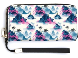 Cartera Cuero Con Cremallera Para Mujer Diseño Estampado
