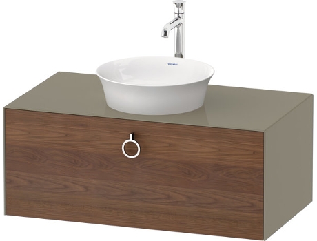 DURAVIT Tulip blanco, mueble de baño colgado en la pared, ancho 1000 x profundidad 550mm, con 1x extraíble, con tirador, WT49810