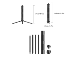 Porta linternas plegable de aluminio con trípode para acampar