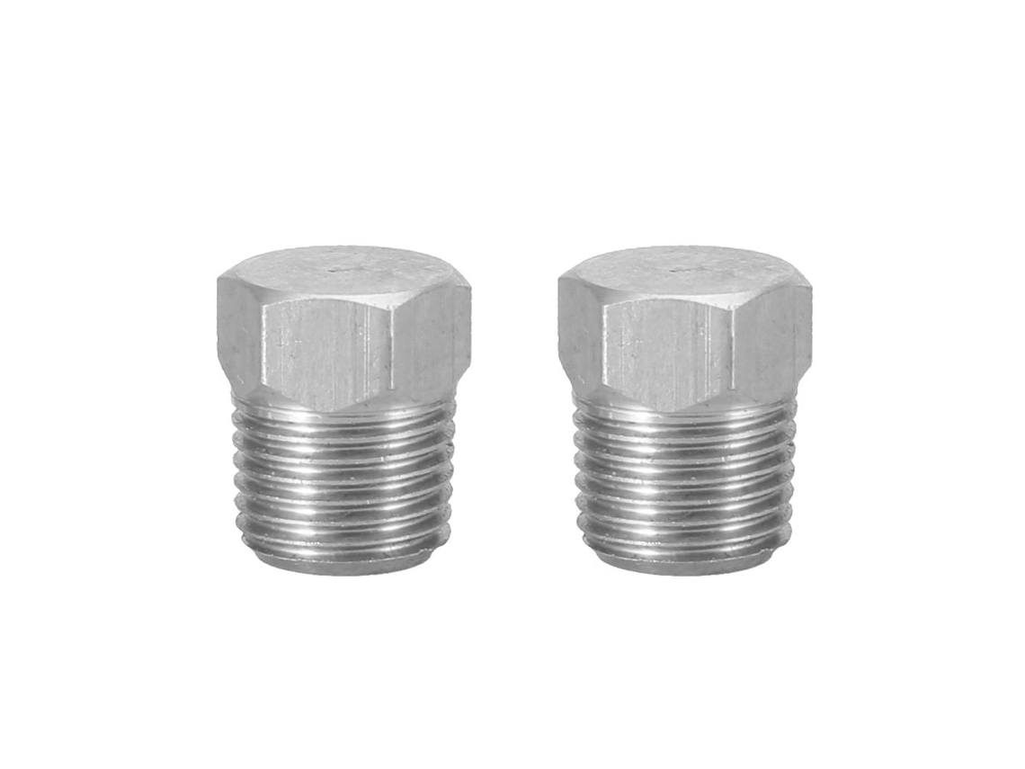 Tapón Hexagonal De Acero Inoxidable Con Rosca Externa (npt 1/8, 2 Unidades)