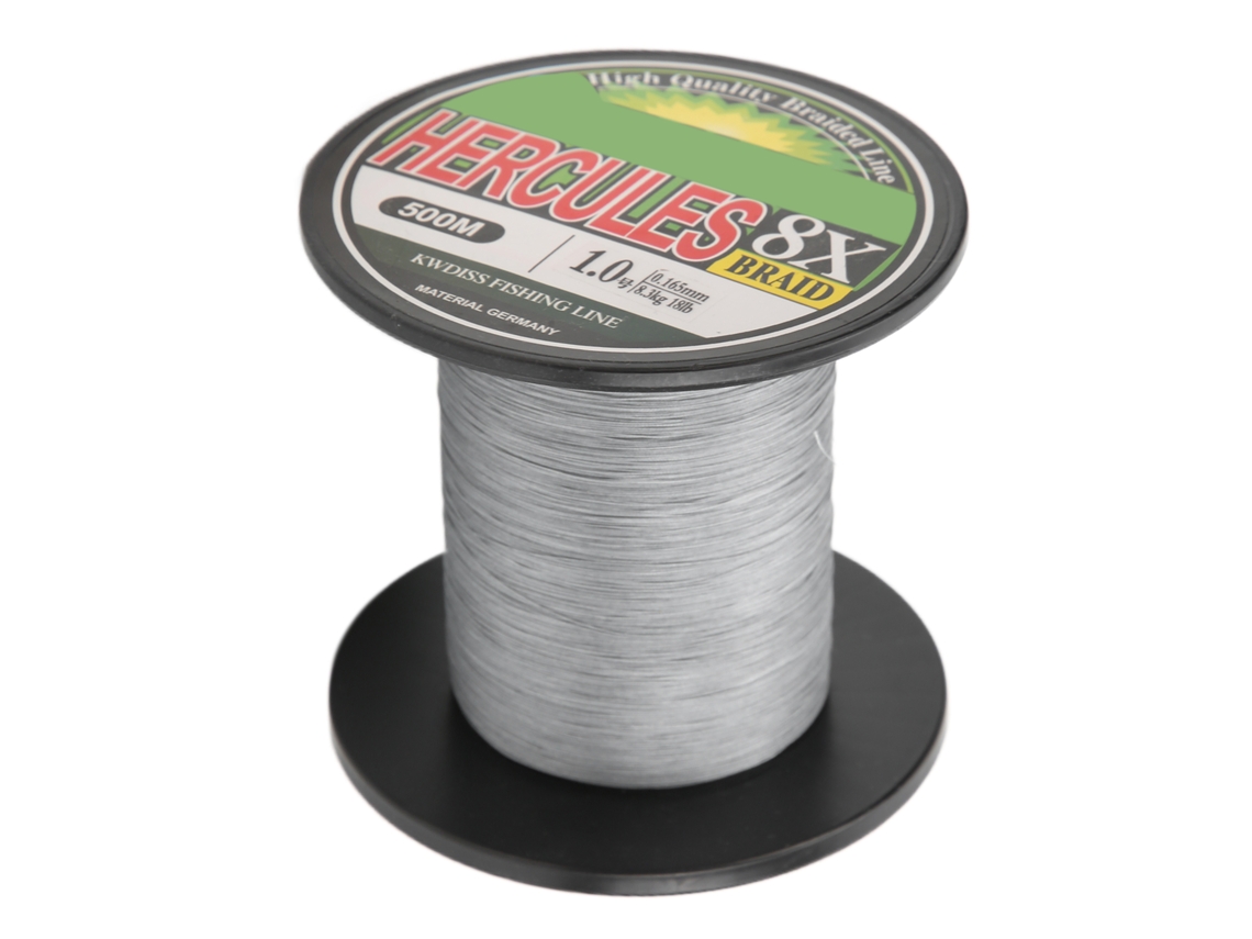 Linha De Pesca De Pe Trançada Resistente À Corrosão 500m Para Água Doce E Salgada Cinza 1.0