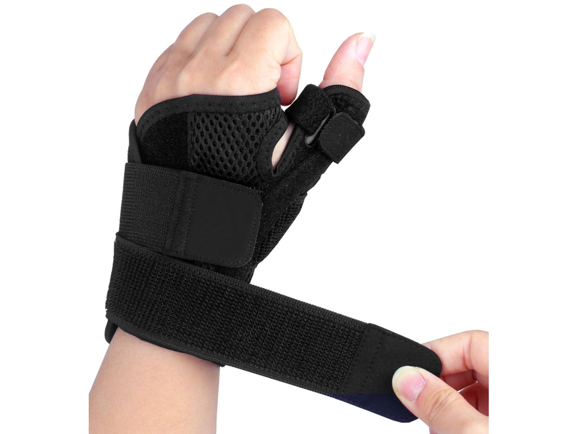 Férula para el pulgar con soporte para la muñeca para artritis y tendinitis. Para uso con la mano derecha e izquierda. Color negro. HEXINYIGJLY