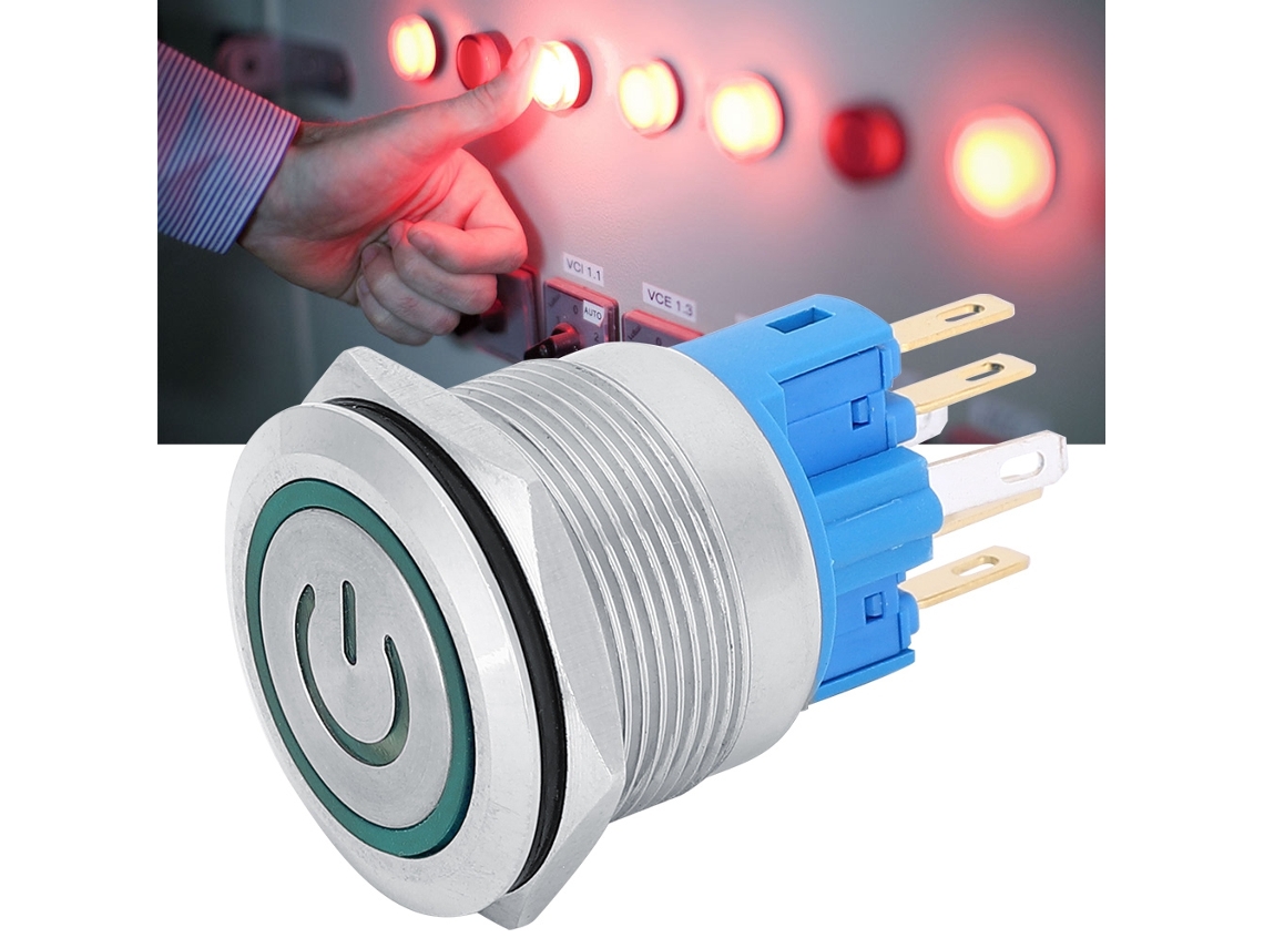 Botón de reinicio (IP65, 12-24 V CC)