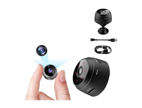 Mini Cámara Espía Cámara Inalámbrica 4K Full HD con Audio y Vídeonegro BISBISOUS