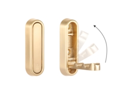 Juego de 2 ganchos plegables para ropa y equipaje, para montaje en pared, en aleación de zinc dorado, MISSCA