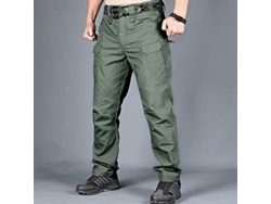 Calça Cargo Tática Masculina 2026, Resistente com Múltiplos Bolsos para Esportes ao Ar Livre, Trekking e Treinamento, Tamanho M, Verde