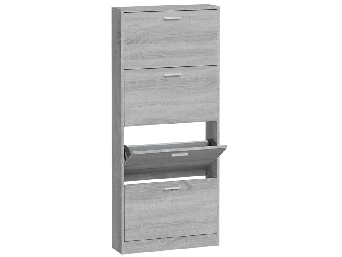 Zapatero Organizador 59X17X150 Cm Derivados de Madera Sonoma Gris