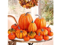 Decoraciones Artificiales De Calabazas Otoñales Para Exteriores, Ideales Para Otoño Y Halloween (16 Piezas), Ergonómicas, Para Uso Diario.