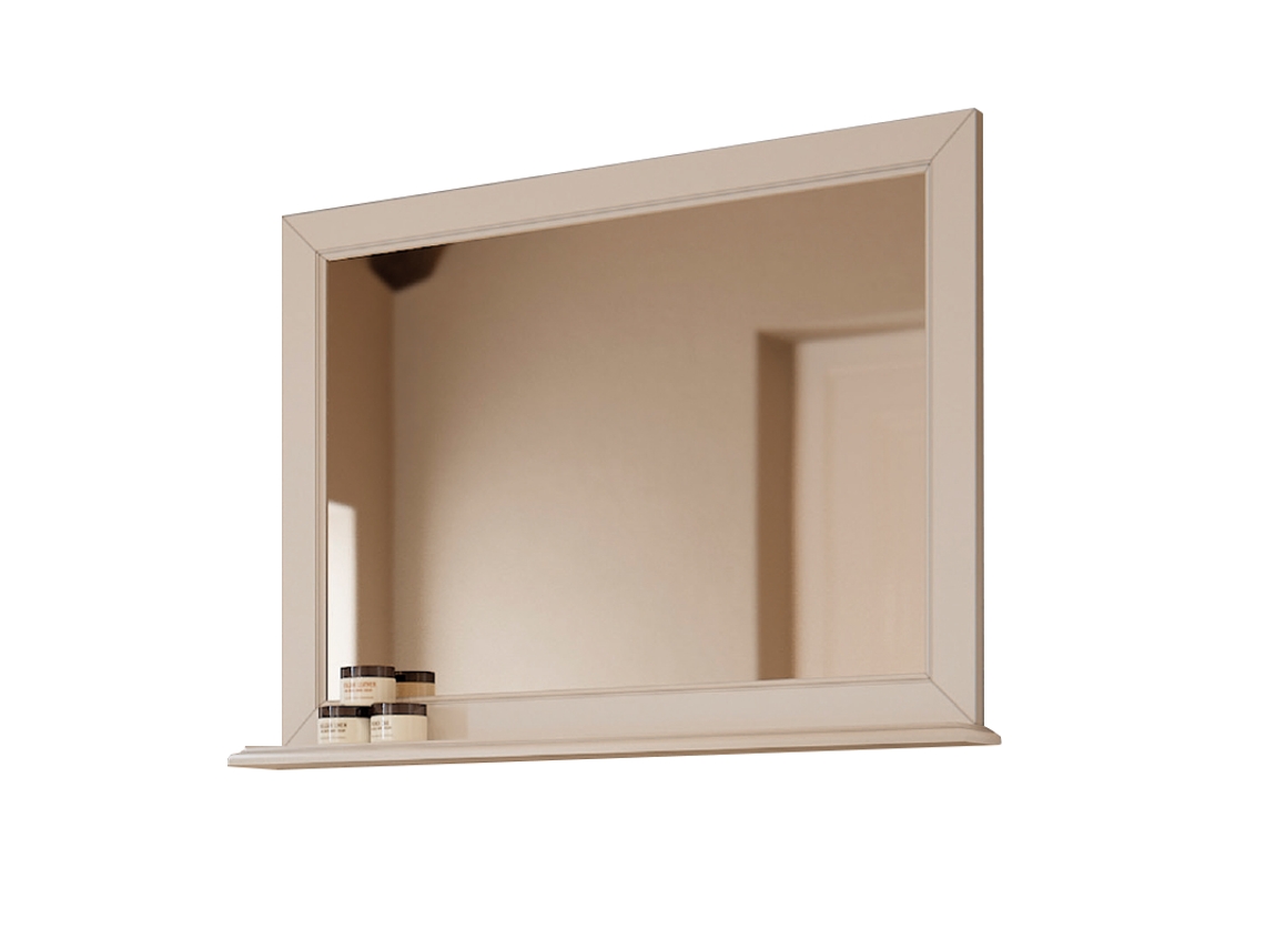 Boho Espejo De Pared 94 Cm Blanco Con Estante - Espejo De Baño De Estilo Bohemio, Diseño Natural