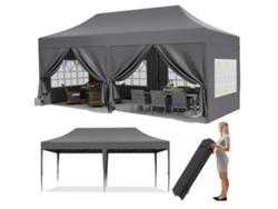 Gazebo plegable, impermeable, con protección UV, color gris oscuro OEM