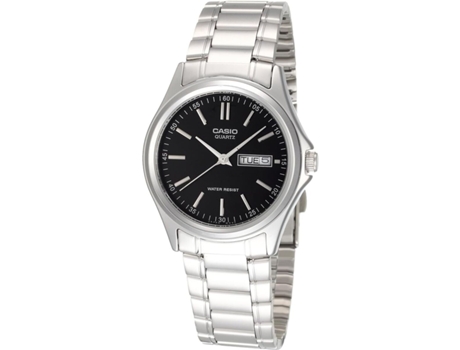 Reloj Unisex CASIO DATE Negro Plateado (Ø 35 mm)