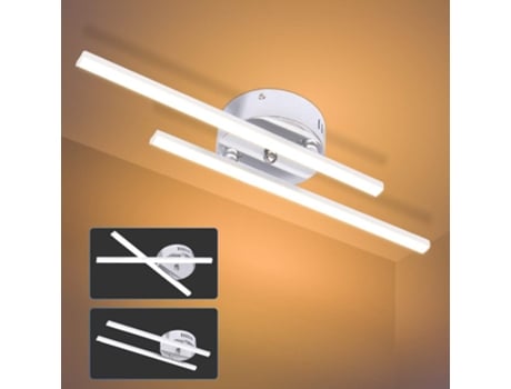 Luz de techo LED, lámpara de araña de techo con diseño de tira paralela moderna con 2 piezas de luz de tira paralela para sala de estar, dormitorio...