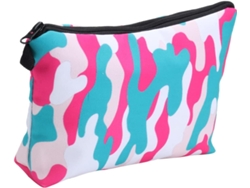 Neceser De Maquillaje Con Estampado De Camuflaje Y Cremallera, Estuche Portátil Para Productos De Belleza.
