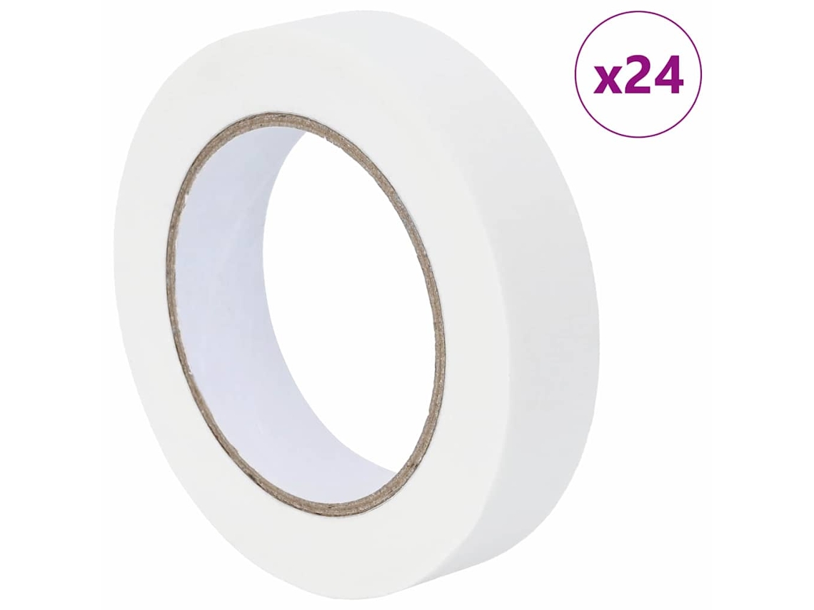 Juego de 24 cintas de enmascarar blancas de 25 mm x 50 m de papel MAISON EXCLUSIVE