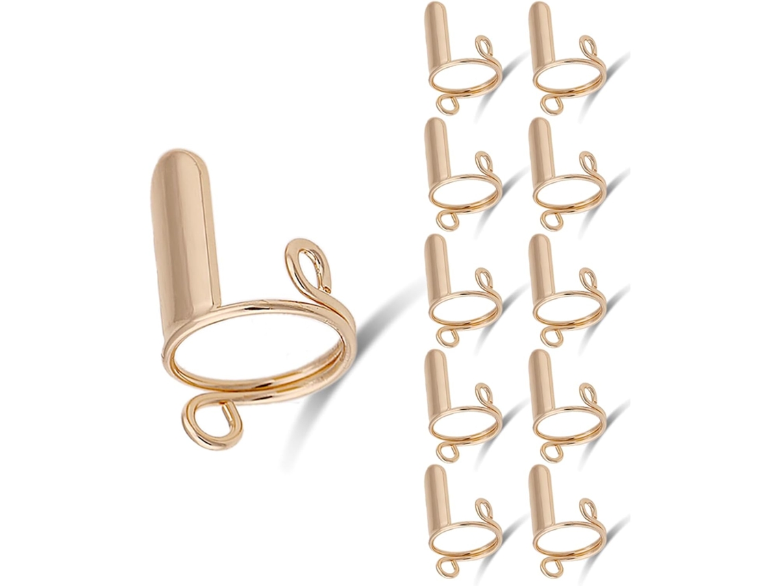 Anillos Ajustables Para Uñas Acrílicas, Decoración Artística De Metal Prensado, Juego