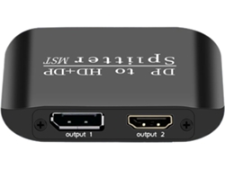 Divisor Dp, Conmutador 4k, Conexión De Pantalla Dividida Para Dos Monitores