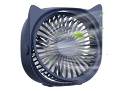 Ventilador de mesa USB azul potente y silencioso de 3 velocidades Yizhood de 360°