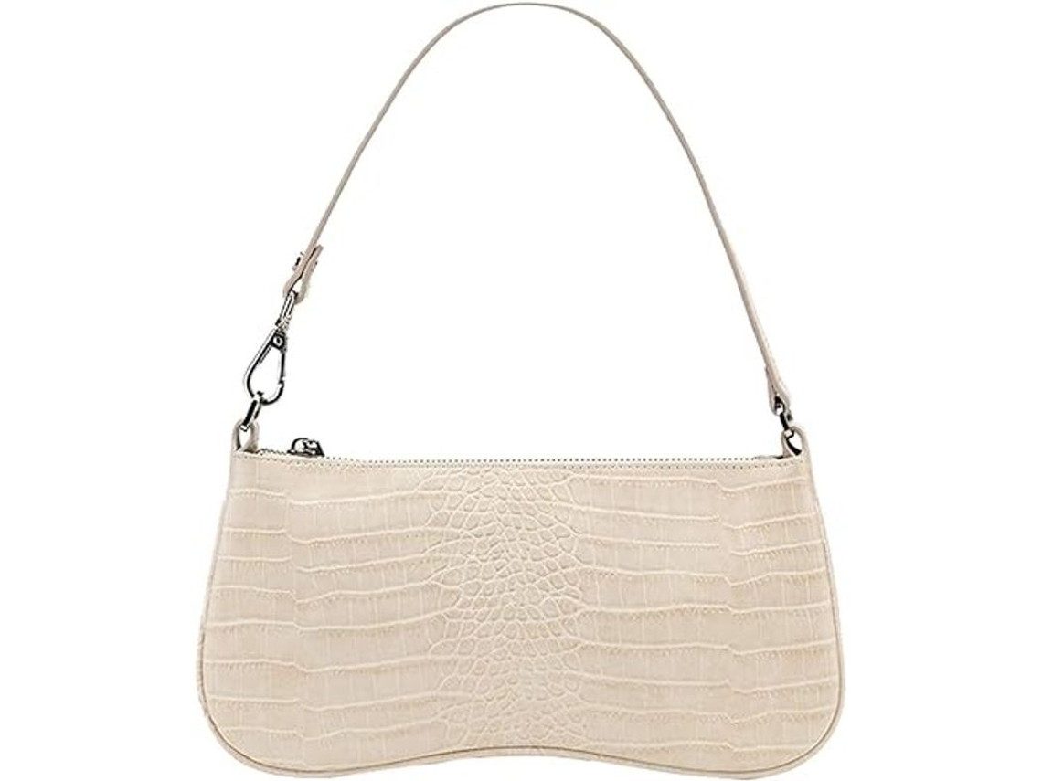 Bolso De Hombro De Piel Vegana Para Mujer, Bolso De Mano Clásico Beige De Los 90, Ideal Para Ir De Compras Y Fiestas.