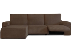 Funda de Chaise Longue Relax Izquierda EYSA Premium Jaz Tejido Multielástico (360 x 120 x 120 cm - Poliéster y Algodón - Marrón)