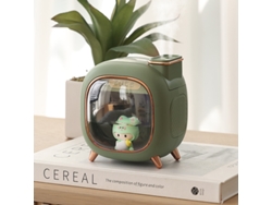 Humidificador ultrasónico de 500 ml con difusor de aceites esenciales de gran capacidad para aromaterapia (verde, USB) Mdug (USB)