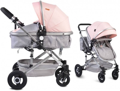 Carrito de Bebé Individual MONI Individual Duo Conversível Chara Rosa