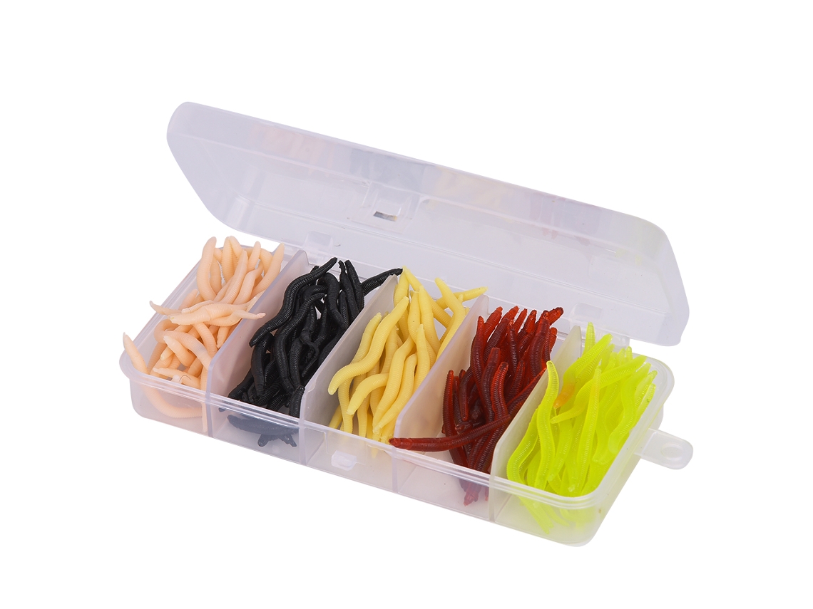 2026rebe-t0043 150pcs Señuelos De Goma Lifelike 4cm Gusano Multicolor, Bait Suave Para Pesca, Accesorio De Pesca
