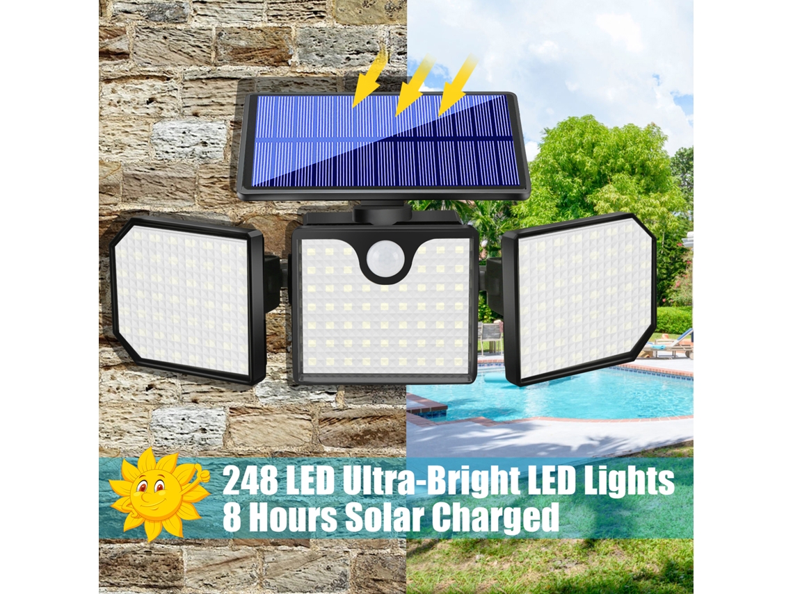 2026-luz De Pared Solar Exterior Impermeable Para Jardín, Balcón, Garaje Y Patio - Iluminación Hogar