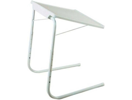 MESA LIVING Bandeja de TV ajustable Tavolino blanca