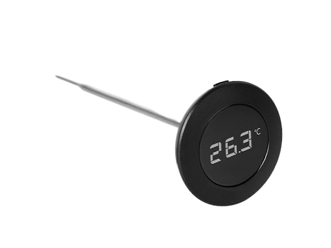 Termómetro digital portátil con pequeña pantalla LCD, termómetro para café, herramienta para hacer latte art y otros cafés.