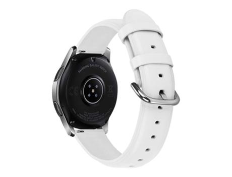 Correa de piel auténtica 22mm para Samsung Galaxy Watch 46mm - blanco