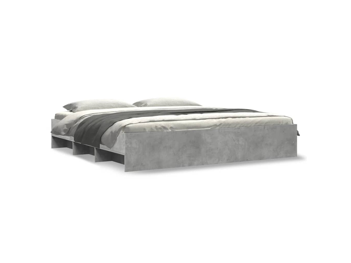 Maison Exclusive - Estructura De Cama Sin Colchón Gris Hormigón 180x200 Cm