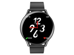 Reloj Inteligente (resistente Al Agua Ip67, Monitorización De La Frecuencia Cardíaca) Reloj Con Correa De Acero Sn58 (correa De Acero Negra)