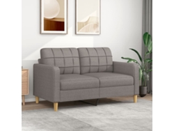 Sofá De 2 Plazas De Tela Gris Taupé 140 Cm