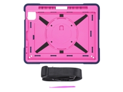 Capa Protetora Anti-impacto Para Ipad 10,9 Com Alça De Mão E Ombro, Suporte 360°, Cor Azul Escuro