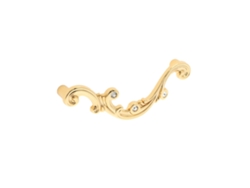 Tirador Para Mueble De Zamac Y Cristal Distancia Entre Ejes De 96 Mm Chapado En Oro Lote De 6mm