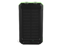 Batería Externa Solar De 20000 Mah Con 2 Puertos Usb, Linterna Led Y Brújula Para Exteriores.