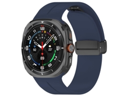 Correa plegable de silicona ultrafina para Samsung Galaxy Watch con hebilla negra y ranuras planas CSYY (47 mm)