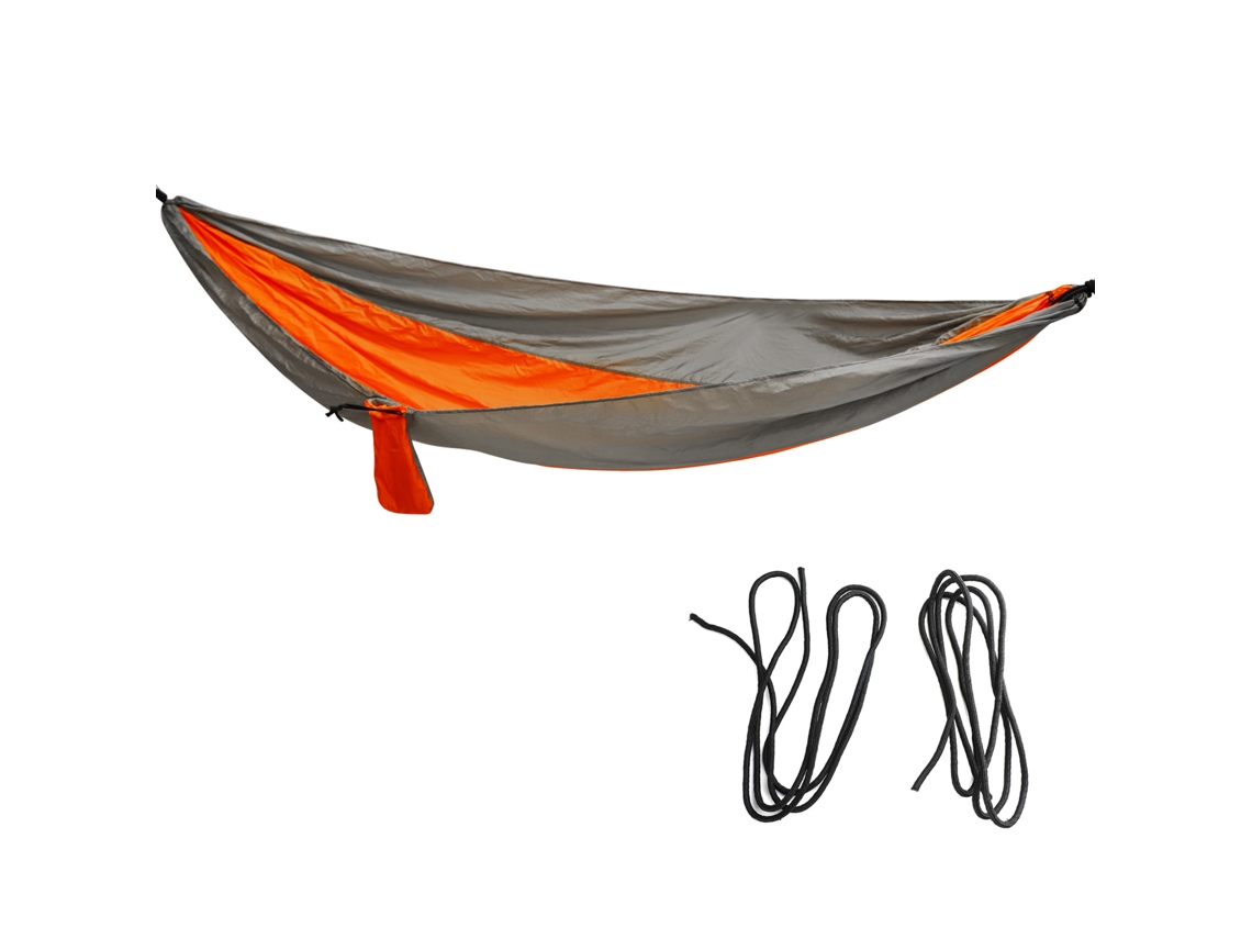 Ymsl Hamaca Portátil Con Cuerda Ancha Para Interior Y Exterior Camping Gris Plata Naranja Hxl