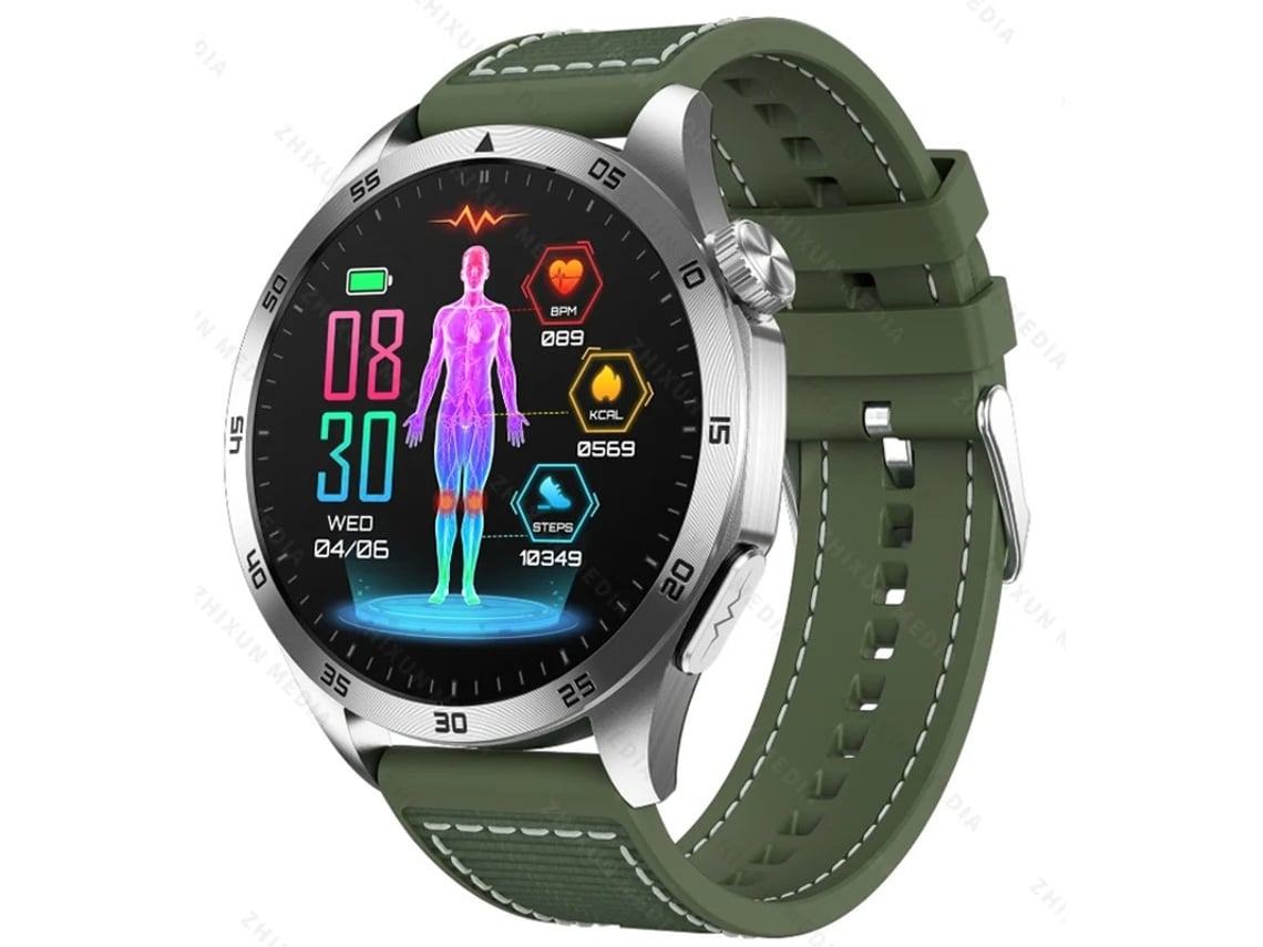 Reloj inteligente con control de azúcar en sangre, microcontrol de salud, detección de ácido úrico, llamada Bluetooth y función SOS Verd Yizhood