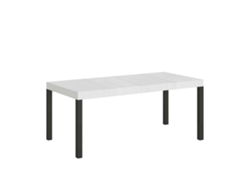 Mesa extensible 90x90/246 cm Everyday Premium Fresno Blanco estructura Antracita ITAMOBY