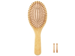Peine De Madera Para Masaje Del Cuero Cabelludo: Antiestático Y Relajante.